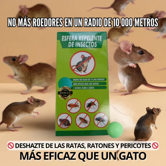 Pellet PRO™ - Bolas de Naftalina con Aceite de Menta Contra Roedores e Insectos