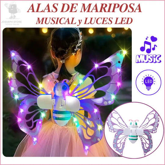 ALAS DE MARIPOSA MUSICAL Y LUCES LED