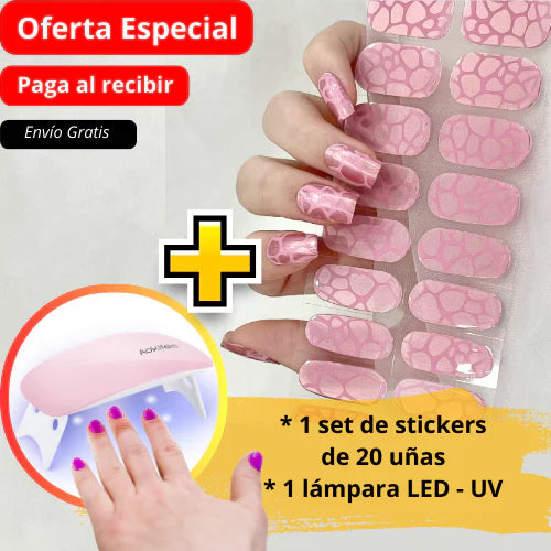 KIT SEMICURE - UÑAS GEL DE LARGA DURACIÓN + LÁMPARA DE RAYOS UV